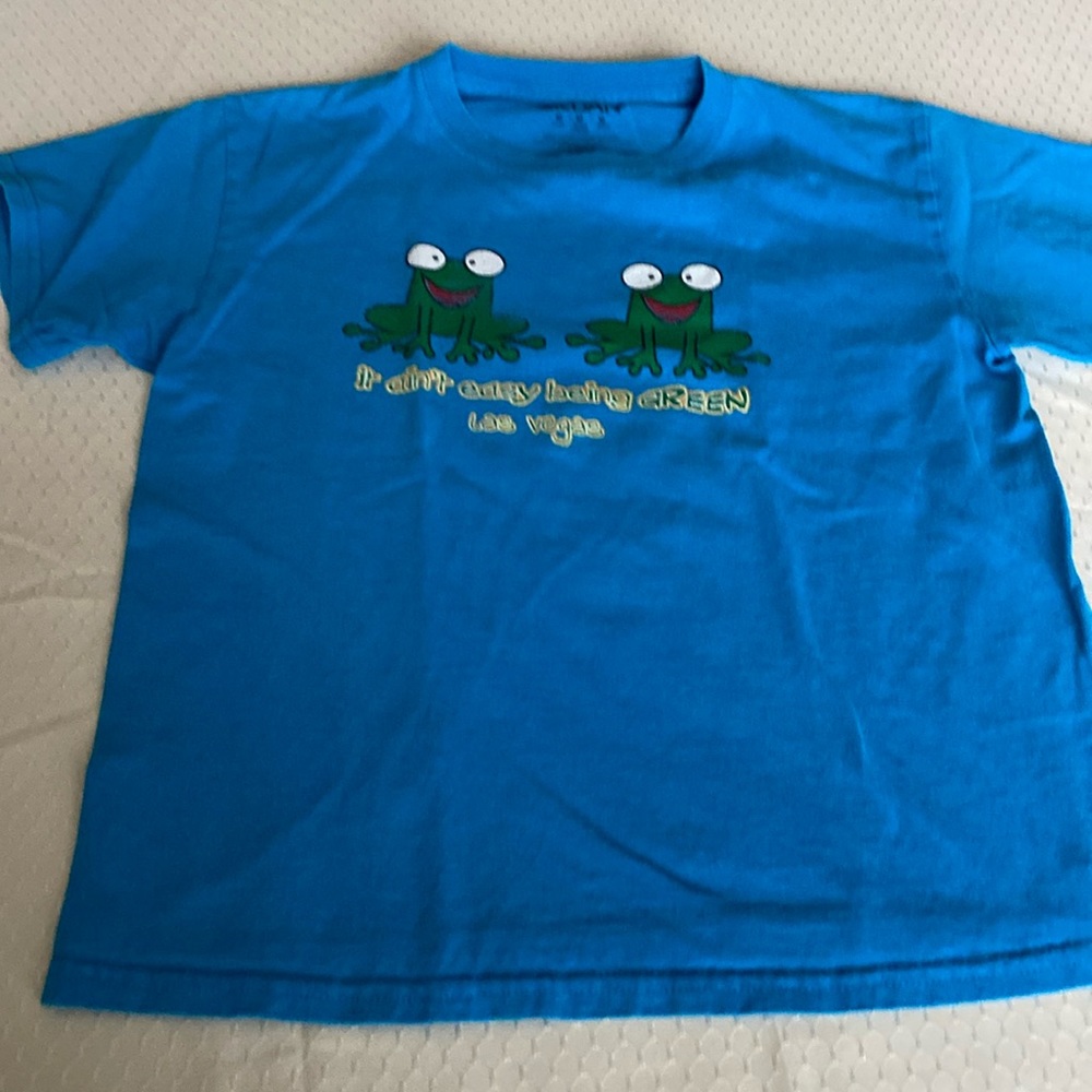 3/$15 - It Isn't Easy Being Green Unisex Las Vegas T-Shirt, Size Youth M (10/12)